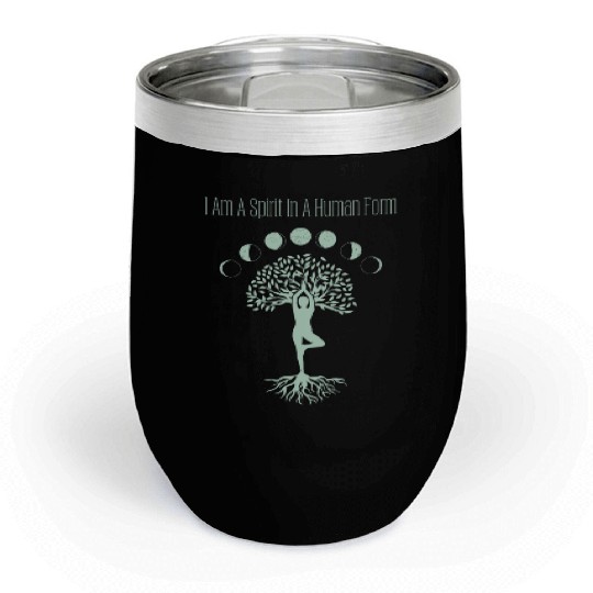 Spirit in Human Form, Moon Phases and Tree of Life Chill Wine Tumblers