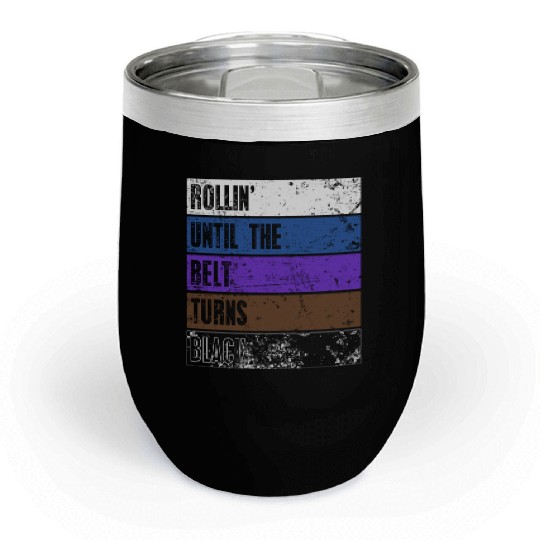 Brazilian Jiu Jitsu belt color BJJ gift MMA Chill Wine Tumblers