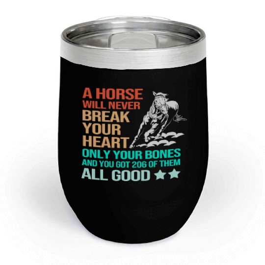 Funny Barrel Racing Cowgirl Horseback Riding Chill Wine Tumblers