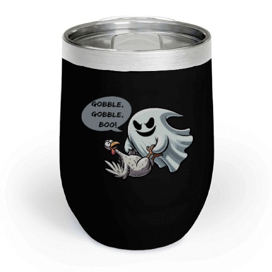 Playful Ghost's Surprise Turkey Chill Wine Tumblers