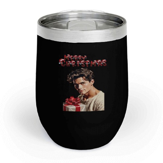 Merry Christmas Cute, Handsome and Naughty Man Chill Wine Tumblers