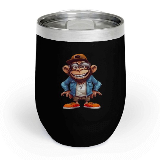 Street Art Monkey Urban Rap Street Monkey Chill Wine Tumblers