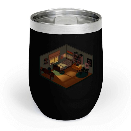 Heartstopper isometric bedroom Chill Wine Tumblers