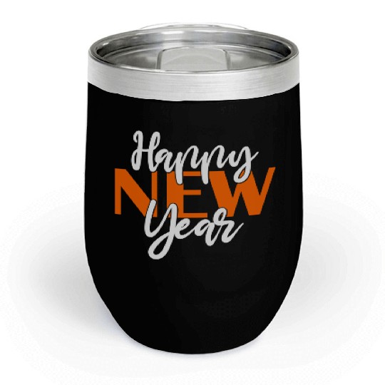 New Year Happy. Chill Wine Tumblers