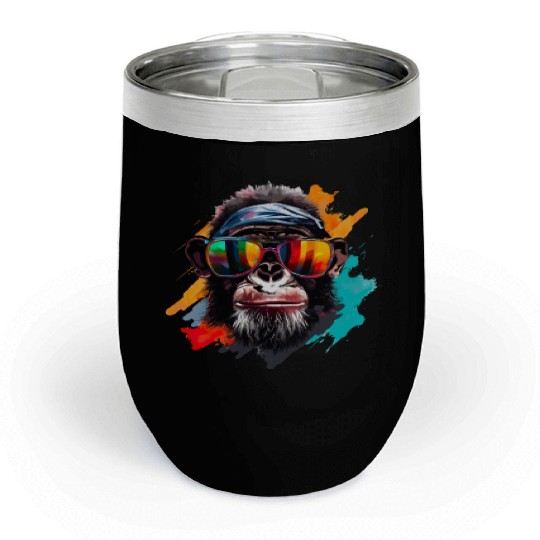 Street Art Monkey Urban Rap Street Monkey Chill Wine Tumblers