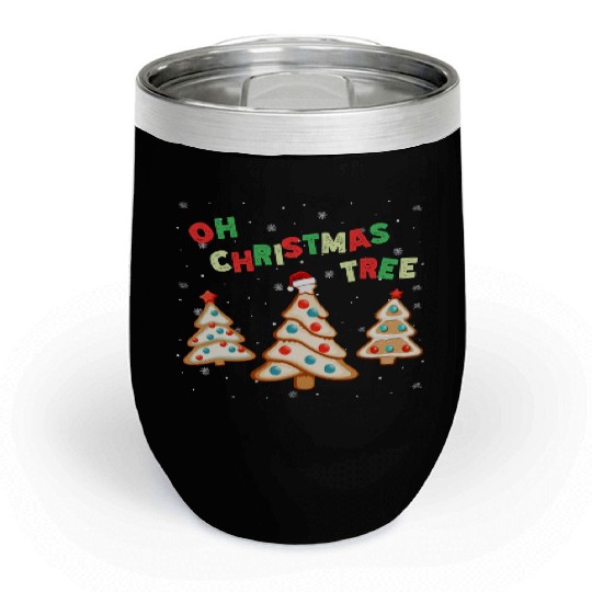 Oh Christmas Tree Cakes Lovers Debbie Becky Jen Chill Wine Tumblers