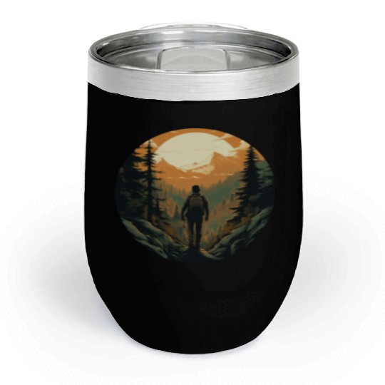 Forest nature trekking adventure Chill Wine Tumblers