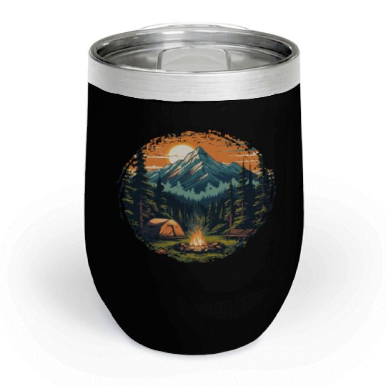 Forest nature trekking adventure Chill Wine Tumblers
