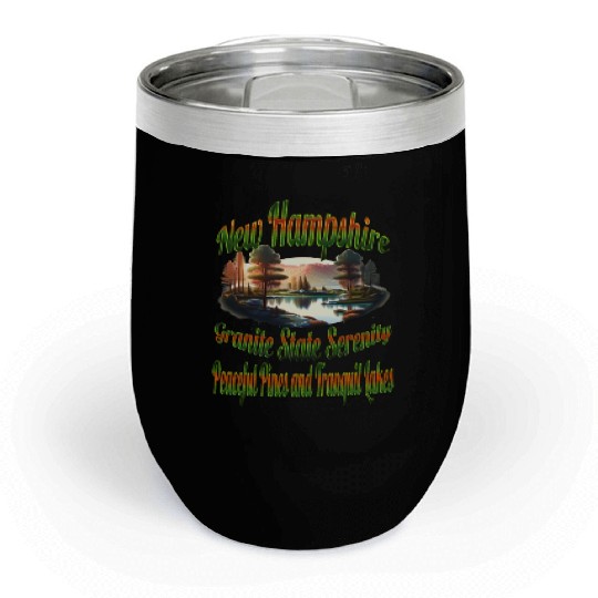 New Hampshire Granite State Serenity Chill Wine Tumblers
