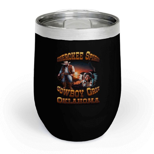Cherokee Spirit, Cowboy Grit: Oklahoma Chill Wine Tumblers