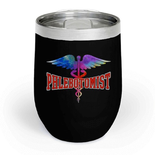 Phlebotomist Medical Caduceus Chill Wine Tumblers
