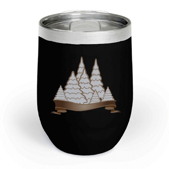 beautiful gingerbread forest for Christmas Chill Wine Tumblers