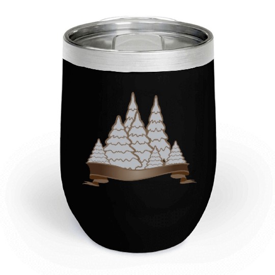 beautiful gingerbread forest for Christmas Chill Wine Tumblers