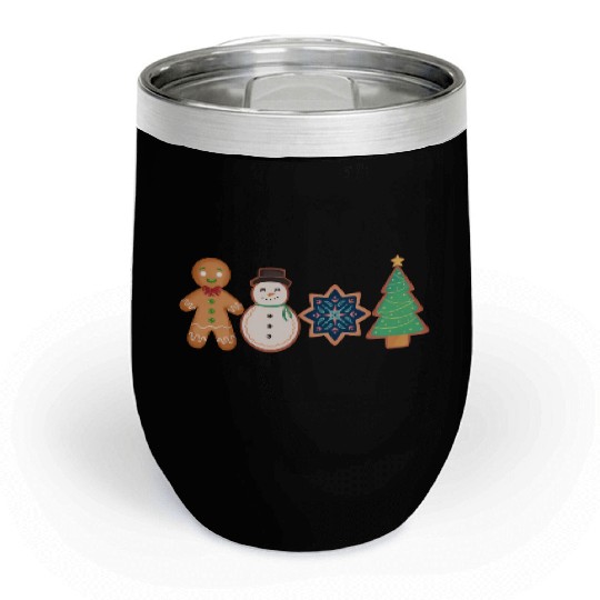 Christmas Gingerbread Cookie Chill Wine Tumblers