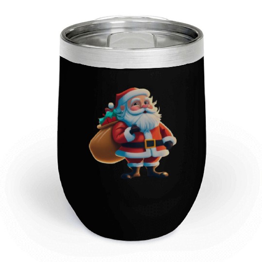 Santa Claus is coming Chill Wine Tumblers