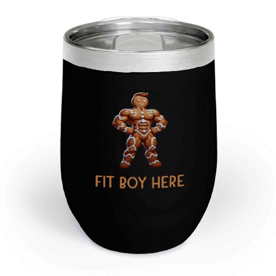 Gingerbread Fit Boy Chill Wine Tumblers
