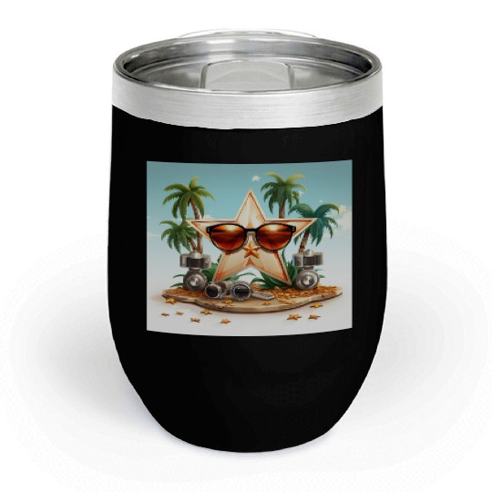 A charming kawaii style Hollywood Walk Chill Wine Tumblers
