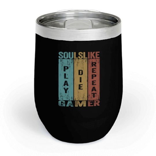 Play The Repeat Soulslike Gamer Chill Wine Tumblers