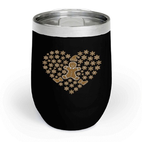 Gingerbread Heart, Funny Ginger Bread Lover Chill Wine Tumblers
