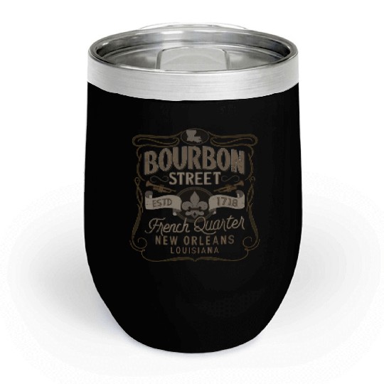 Bourbon Street French Quer New Orleans Chill Wine Tumblers