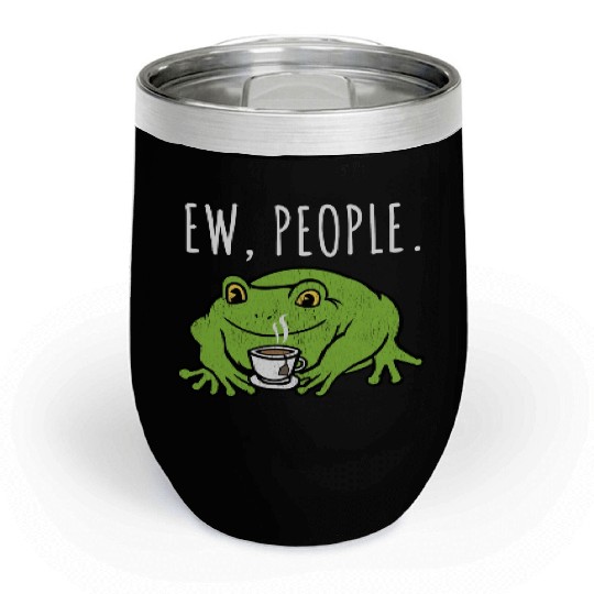 Ew People Cottagecore Frog With Tea Chill Wine Tumblers
