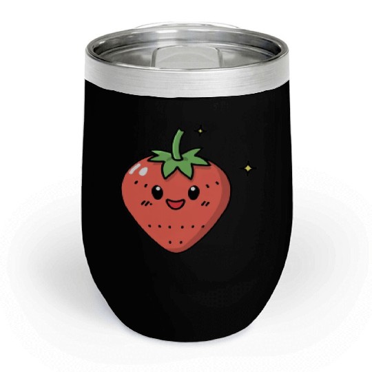 Kawaii Strawberry Chill Wine Tumblers