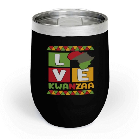 Happy Kwanzaa Vibes Black Heritage Holiday Chill Wine Tumblers