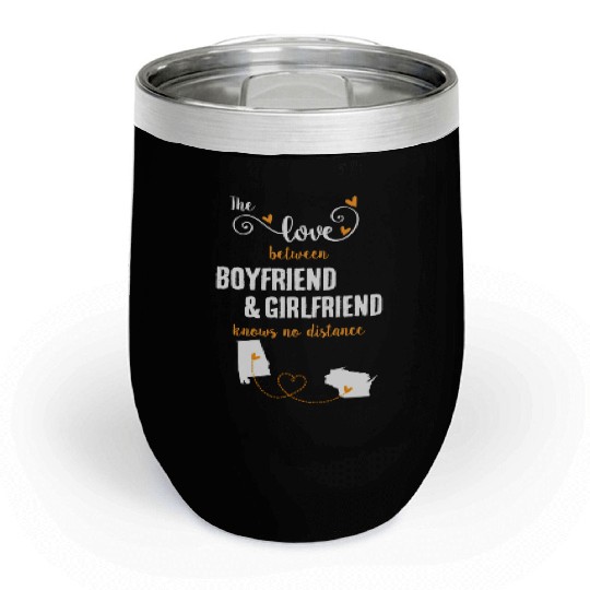 Love Between BF And GF Albm To Wisconsin Gift Chill Wine Tumblers
