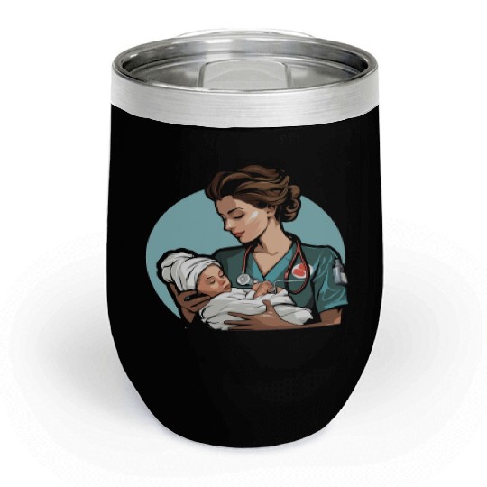 Registered Nurse Medical Medicine Neonatal Nurse Chill Wine Tumblers