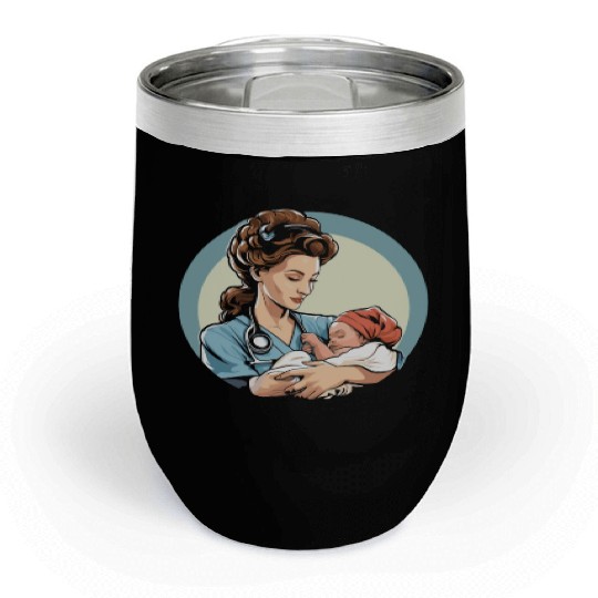 Registered Nurse Medical Medicine Neonatal Nurse Chill Wine Tumblers