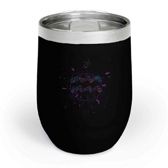 Aquarius Floral Zodiac Harmony Chill Wine Tumblers