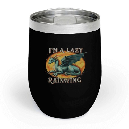 Chill Vibes Only: Lazy RainWing's Wings of Fire Chill Wine Tumblers
