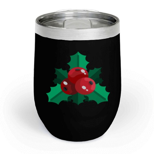 mistletoe christmas Chill Wine Tumblers