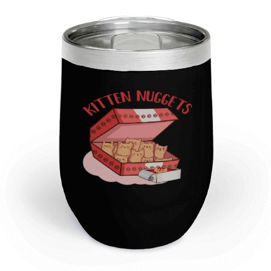 Funny Kittens as Chicken Nuggets, Cat Lover Chill Wine Tumblers