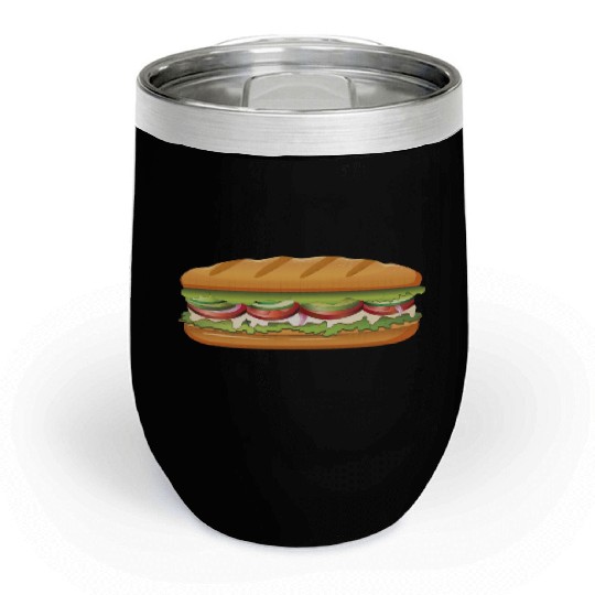 Subway Sandwich Design Chill Wine Tumblers