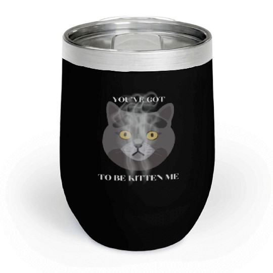 Surprise Funny Cat Chill Wine Tumblers