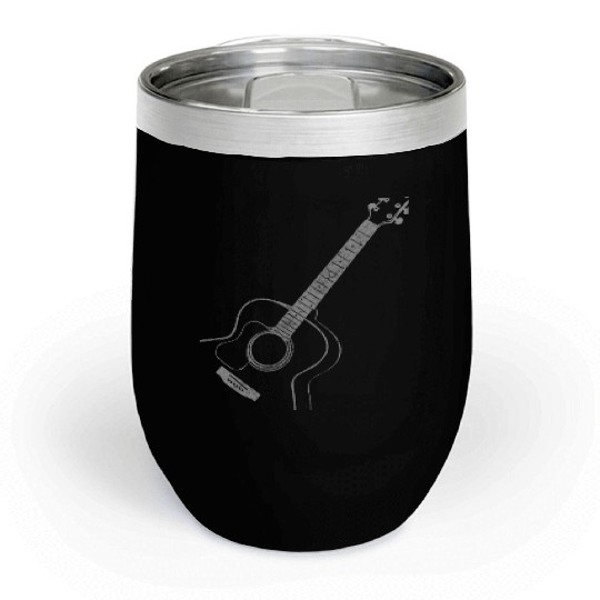 Guitar Player Gift Vintage Guitarist Chill Wine Tumblers