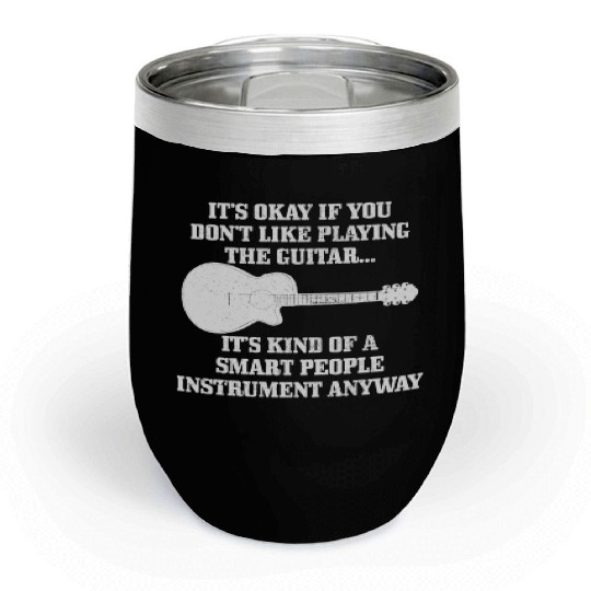 Guitar Player Gift Vintage Guitarist Chill Wine Tumblers