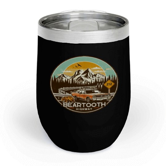 Beartooth Highway US 212 Chill Wine Tumblers