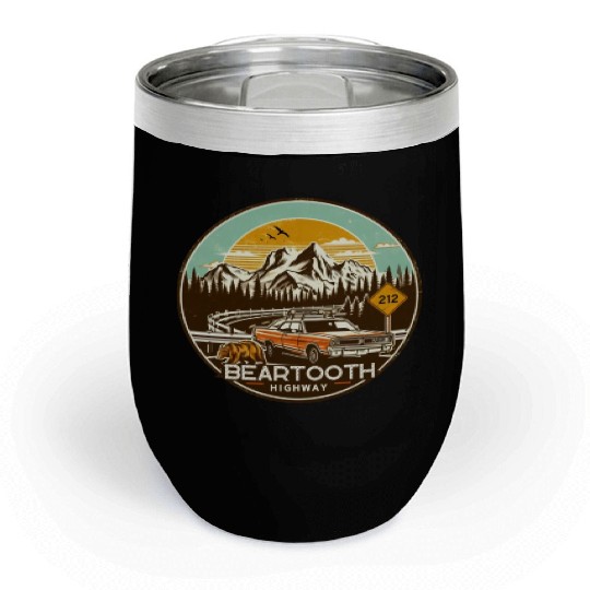 Beartooth Highway US 212 Chill Wine Tumblers