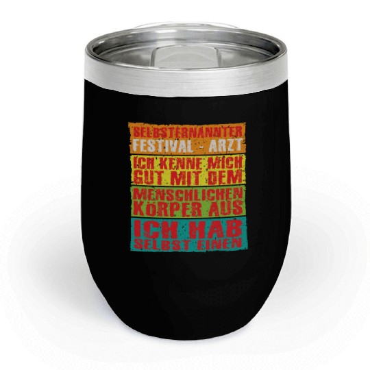 Festival doctor with human body Chill Wine Tumblers