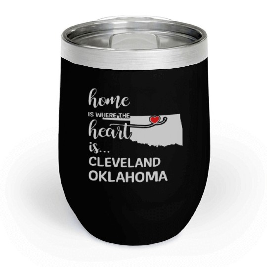 Cleveland County Oklahoma Is Where My Heart Is Chill Wine Tumblers