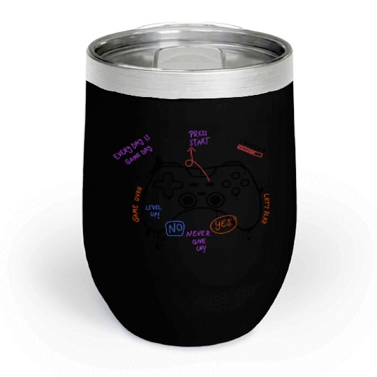 PlayStation Remote controller Black Chill Wine Tumblers
