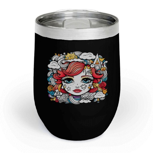 Celestial girl Chill Wine Tumblers