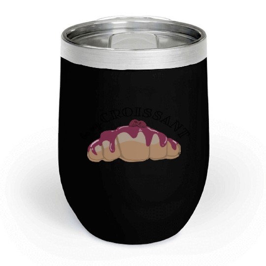 Be My Croissant Doodle Chill Wine Tumblers