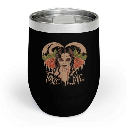 Toxic Love Valentine Couple Gift Chill Wine Tumblers