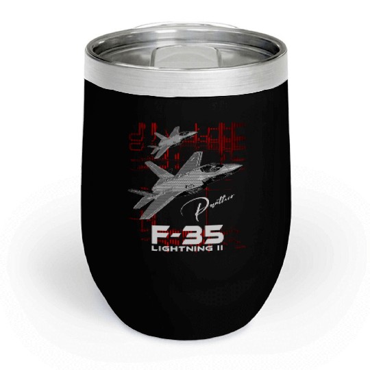 Lockheed Martin F-35 Lightning II Chill Wine Tumblers