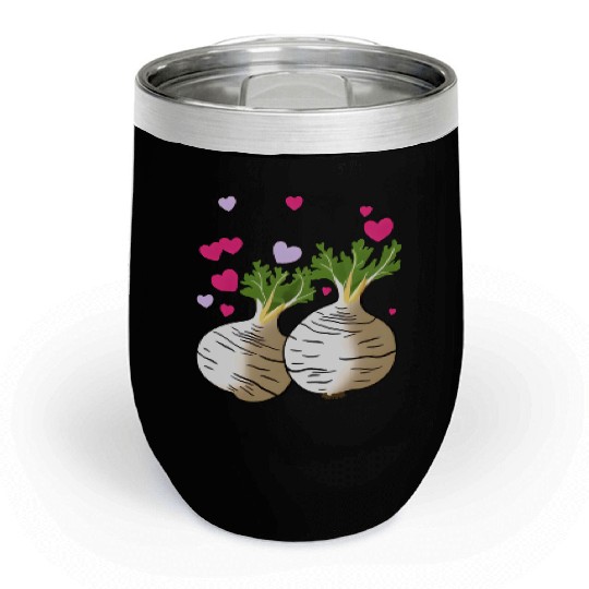 Turnip Love Hearts Valentine's Day Chill Wine Tumblers