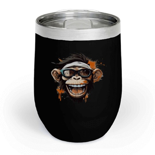 Street Art Monkey Urban Rap Street Monkey Chill Wine Tumblers