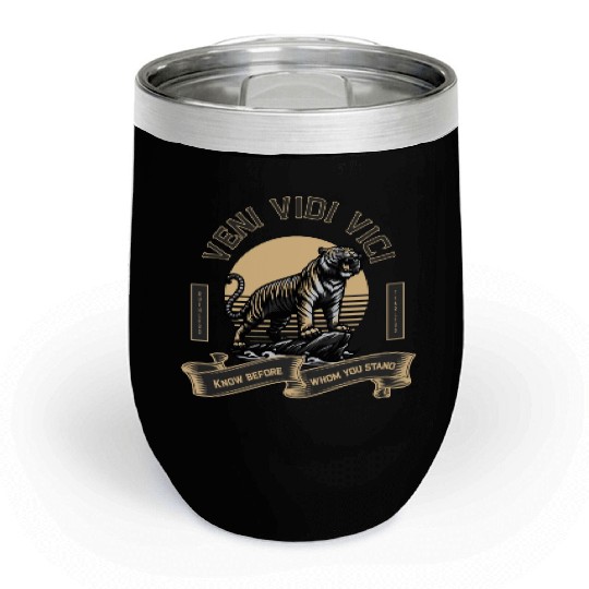 Veni Vidi Vici Wild Tiger Chill Wine Tumblers
